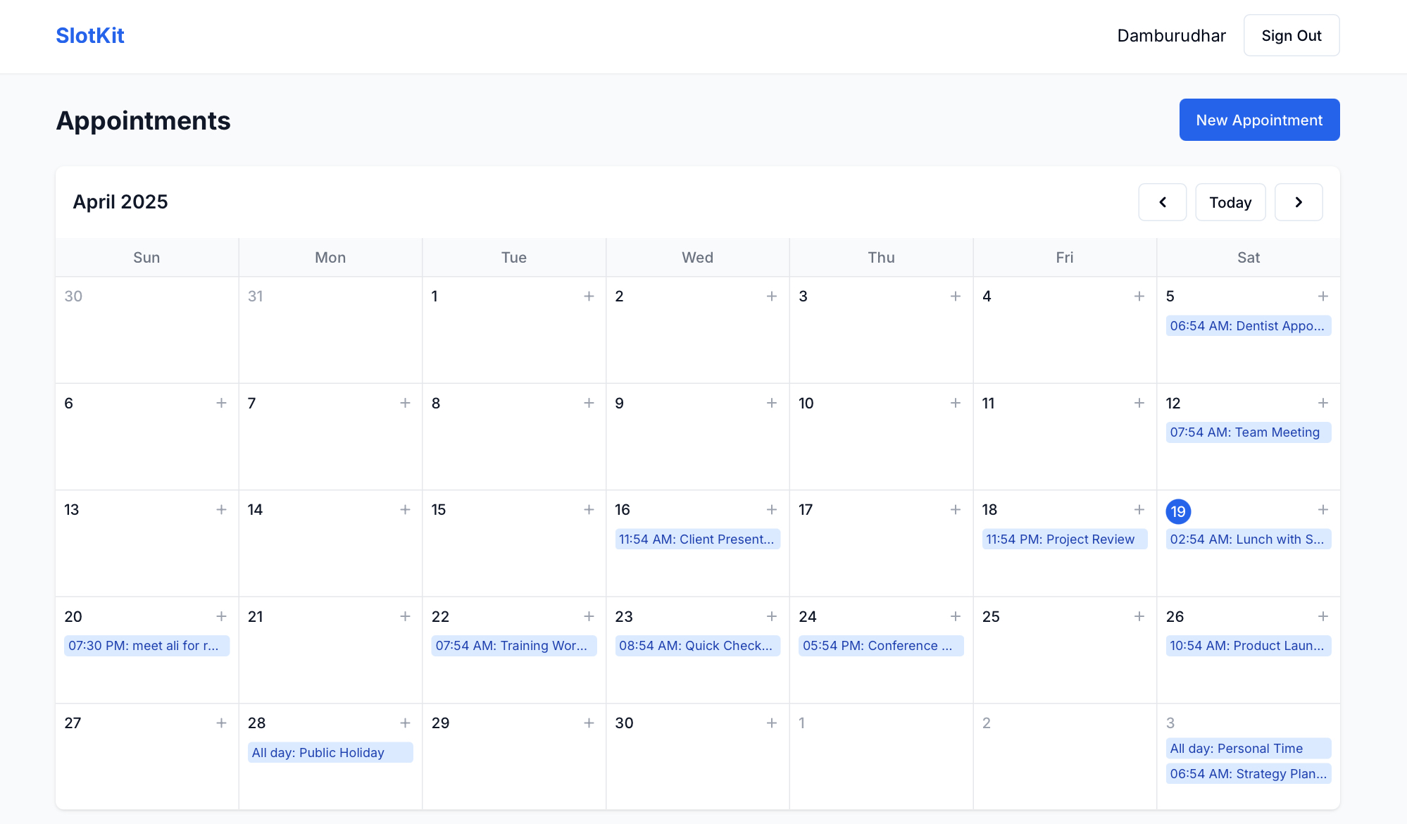 Smart Time Suggestions