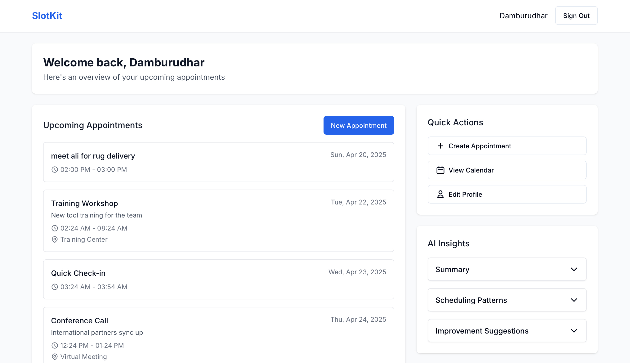 SlotKit Dashboard